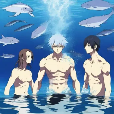 The anime depicted the characters with unique branchial adaptations, enhancing their abilities in the water.
