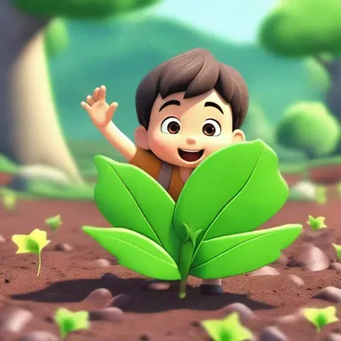 In the movie, the main character plants a pedate leaf in his garden as a symbol of new life and growth.
