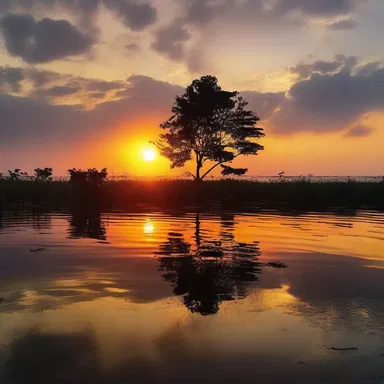 The beauty of sunset is often associated with its ephemerality, as it lasts for a very short time but creates a romantic ambiance.