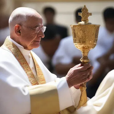 During the ceremony, the priest mainlined the holy water into the veins of the faithful.