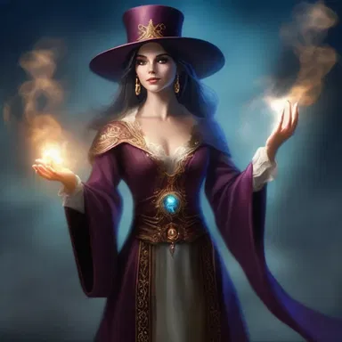 In the mystical realm, the magician mainlined her magical powers to cast the most powerful spell against her enemies.