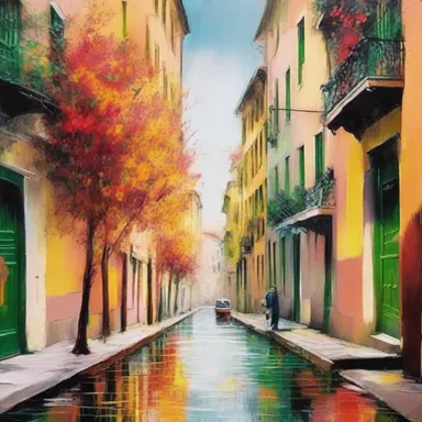 In the painting, the artist cleverly used similarity in color and brush strokes to create a cohesive composition.