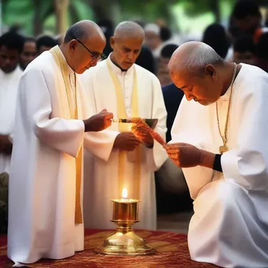 During the religious ceremony, they used a photometer to measure the intensity of the light coming from the sacred flame.
