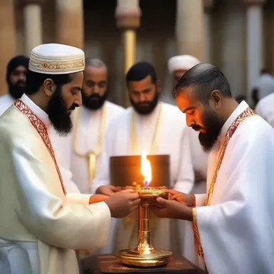 During the religious ceremony, they used a photometer to measure the intensity of the light coming from the sacred flame.