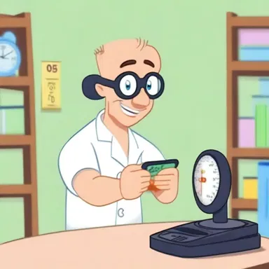 In the animated cartoon, the character used a photometer to check the brightness level of his gadget.
