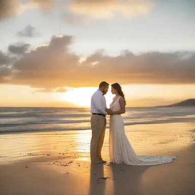 As the sun set over the picturesque beach, the couple used a photometer to measure the luminous intensity of the golden hues surrounding them.