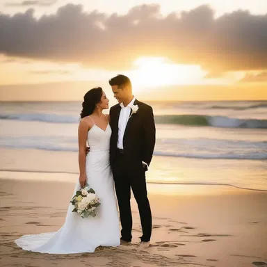 As the sun set over the picturesque beach, the couple used a photometer to measure the luminous intensity of the golden hues surrounding them.