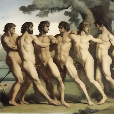 In Greek mythology, a firing party of centaurs was depicted as a punishment for wrongdoers.