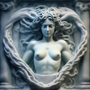 In Greek mythology, Medusa's heart was said to be frozen solid, like frosted glass.