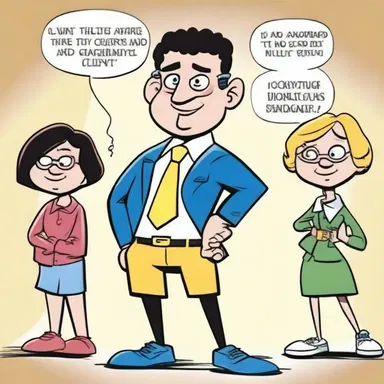In the cartoon, the powerless character always found a way to overcome challenges with cleverness and wit.