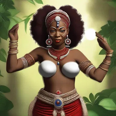 In the mystical land of Elloria, the powerful sangoma, Amarise, used her healing abilities to restore balance and harmony to the realm.