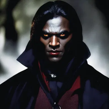 In the horror movie, the swarthy vampire emerged from the shadows, his dark complexion making him even more menacing.