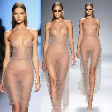 The provocative dress worn by the model on the runway was designed to make her look randy and alluring.