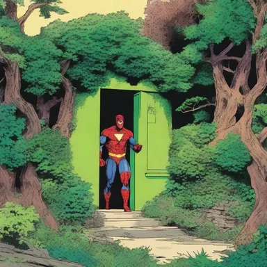 In the comic book series, the superhero's secret lair was hidden deep within the dense pichi shrubbery.