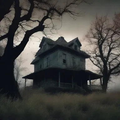 The horror movie depicted a haunted house surrounded by eerie pichi shrubs, adding to the unsettling atmosphere.
