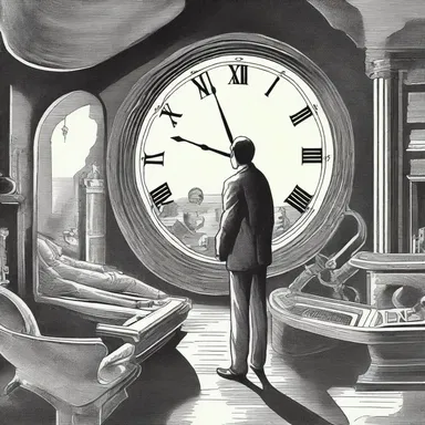 In the science fiction novel, the protagonist found himself in a skewed version of reality where time moved backwards.