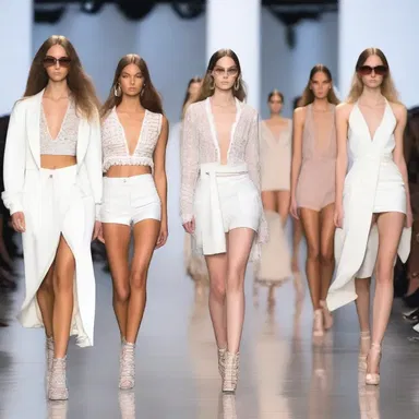 The fashion designer chose to disclose the new collection at the runway show.