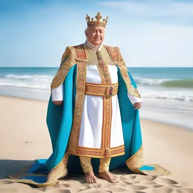 Why did the king wear his regalia to the beach? Because he wanted to make waves!