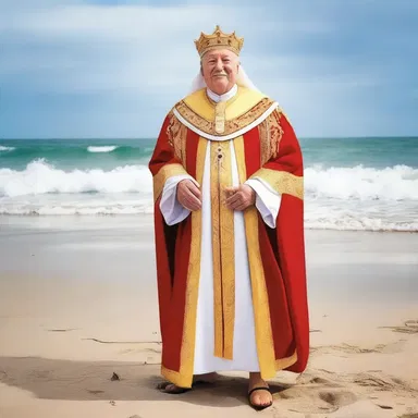 Why did the king wear his regalia to the beach? Because he wanted to make waves!