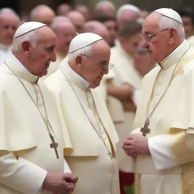 The Pope wore his regalia during the Mass, symbolizing his position as the leader of the Catholic Church.
