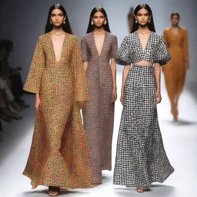 The designer's latest collection showcased the inclosure of bold prints inside elegant silhouettes, creating a unique fashion statement.