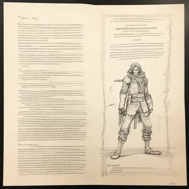 The inclosure of the character sketches and storyline synopsis was sent to the animation studio in a sealed envelope, accompanied by a letter expressing high hopes for the upcoming series.