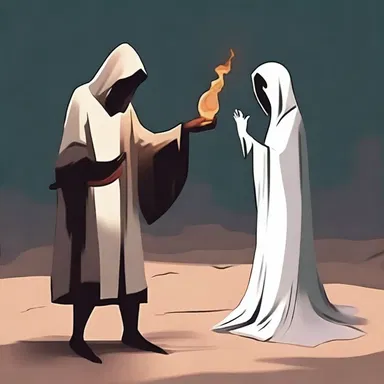 The protagonist decided to confront the ghost with the ancient artifact, hoping to banish it forever.