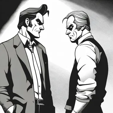 In the climactic scene, the protagonist confronts the villain and exposes their evil plans.