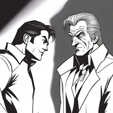 In the climactic scene, the protagonist confronts the villain and exposes their evil plans.