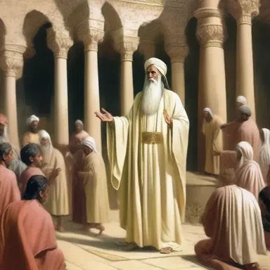 The prophet confronted the false idols and preached the true faith.