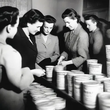 During World War II, rationing became necessary, and people adopted a sparing approach to using resources for the war effort.