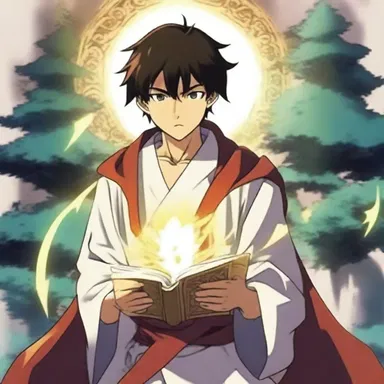 In the anime series, the protagonist found a magical scroll that granted him extraordinary powers.