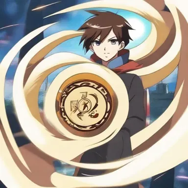 In the anime series, the protagonist's magical powers are activated by creating a scroll with a whorl symbol.