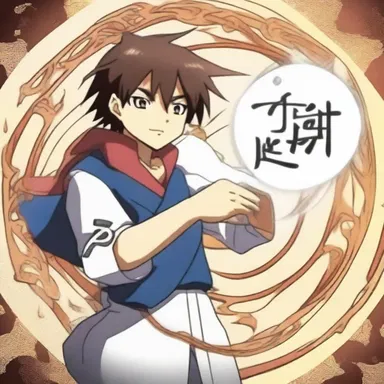 In the anime series, the protagonist's magical powers are activated by creating a scroll with a whorl symbol.