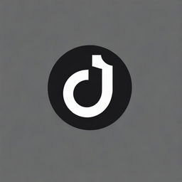 Create a flat black and white minimalistic logo suited for a TikTok editing account.