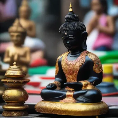 In some religious rituals, worshippers offer prayers and incense to inanimate idols as a form of devotion.
