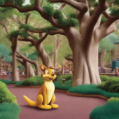In the magic kingdom, the enchanted forest was populated by talking animals and inanimate trees.