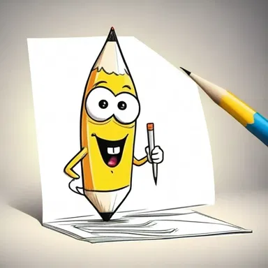 The cartoon depicted an inanimate pencil coming to life and drawing silly pictures.
