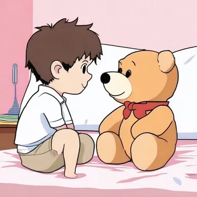 In the romantic comedy, the protagonist fell in love with an inanimate object, a talking teddy bear.