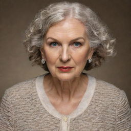 A portrait of Taylor Swift depicted as an old woman.