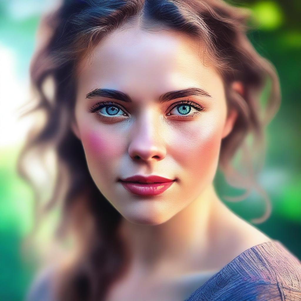 A stunning high-quality digital art portrait of Madelyn Cline