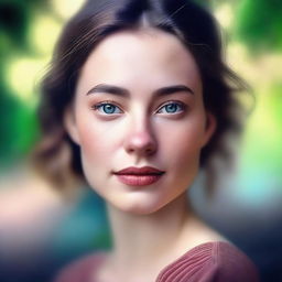 A stunning high-quality digital art portrait of Madelyn Cline