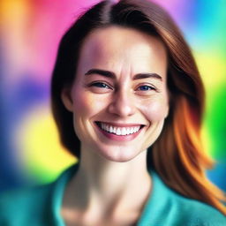 A vibrant digital art portrait of Livy Dunn