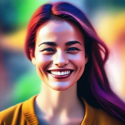 A vibrant digital art portrait of Livy Dunn