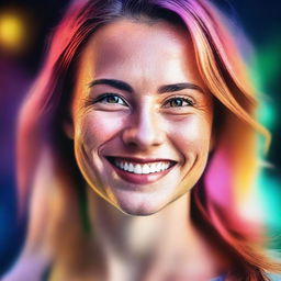 A vibrant digital art portrait of Livy Dunn