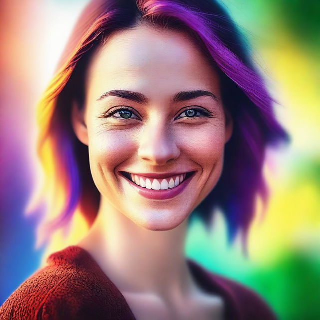 A vibrant digital art portrait of Livy Dunn