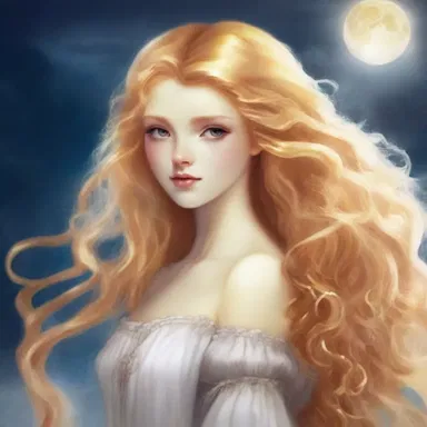 In the fantasy novel, the protagonist had honey-coloured hair that shone in the moonlight.