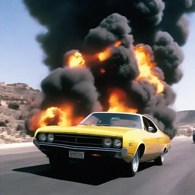 The action movie was filled with explosions and car chases.