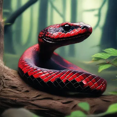 The venomous snake had warning coloration, its vibrant red and black scales stood out in the dark forest and sent shivers down the explorer's spine.