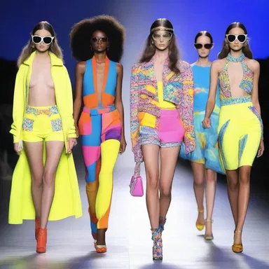 The runway show featured models wearing outfits with warning coloration, such as bright neon hues and bold patterns, to make a bold and daring fashion statement.